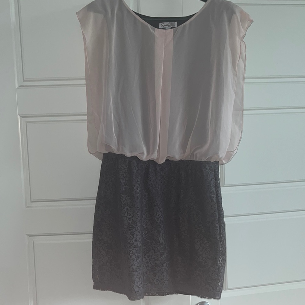 Lace overlay dress